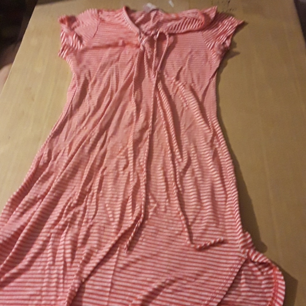 Love Chesley Girl's XS Red Stripe Dress